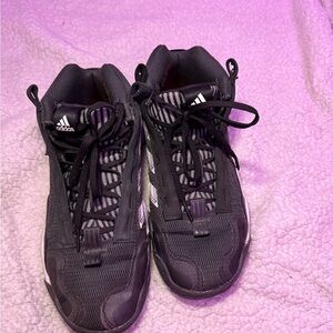 Adidas Black and Orange High-Tops